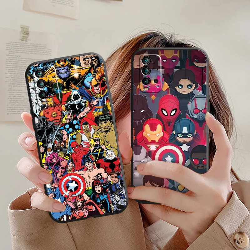 

USA Marvel Comics Phone Case For Xiaomi Redmi 7S 7 7A 8 8A Note 8 2021 7 8 8T Pro Unisex TPU Silicone Cover Soft Liquid Silicon