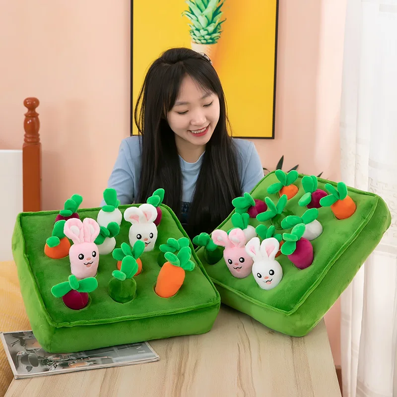 

Pulling Out Radishe Plush Throw Pillow Down Cotton Filling Enlightenment Toys Window Display Family Games Children Birthday Gift