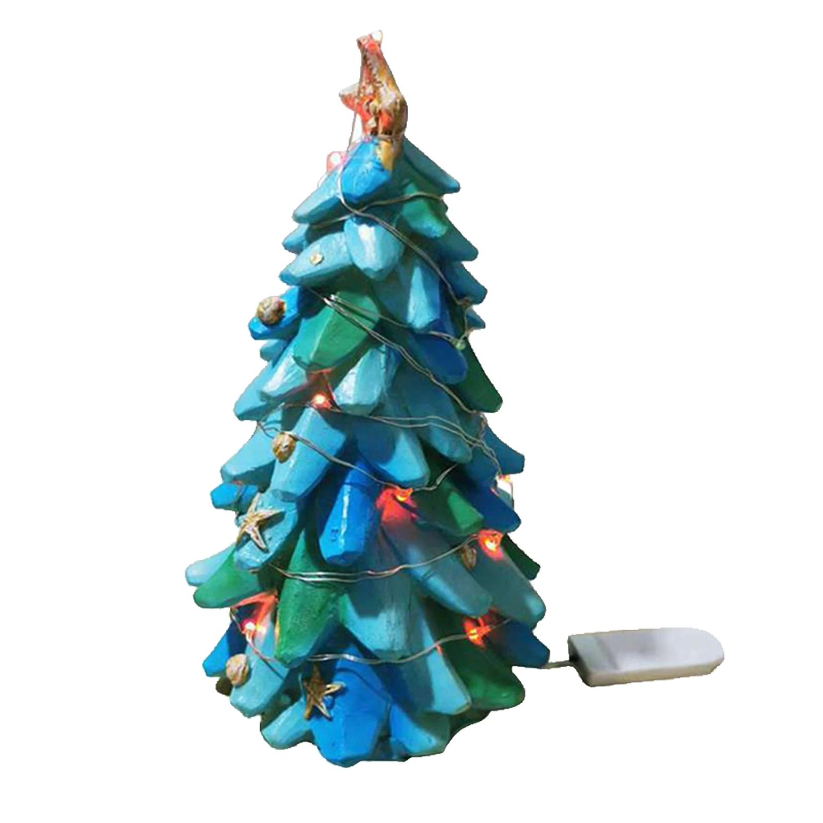 

Home Party Decorations Christmas Tree Ornament Kids Toy Switch Blue With Lights Festive Decor Latex Gift Night Patio Safe
