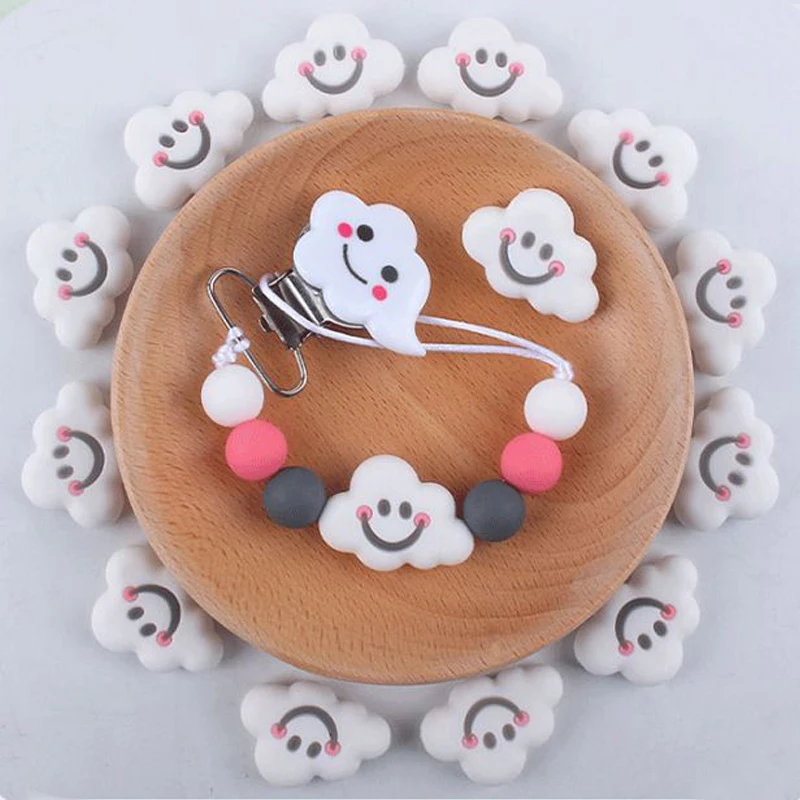 

Силиконовые цепочки для пустышек 23*30 мм, 20 шт./лот, детская цепочка для пустышек, аксессуары для игрушек, безопасные, для кормления, жевательн...