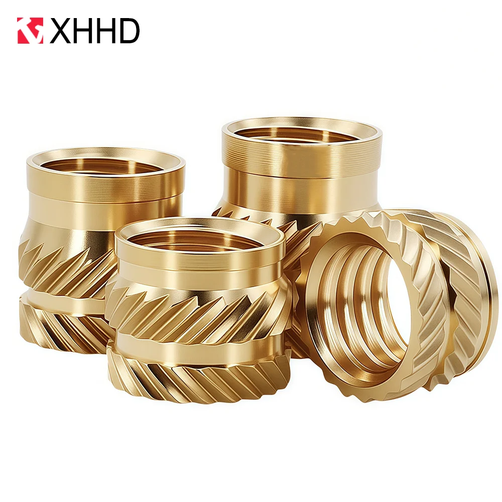 

20-50 шт. латунная термоплавкая вставка с накаткой для 3D-принтера, дюймовая резьба, термоформовка, двойная саржевая вставка для инъекций, гайка