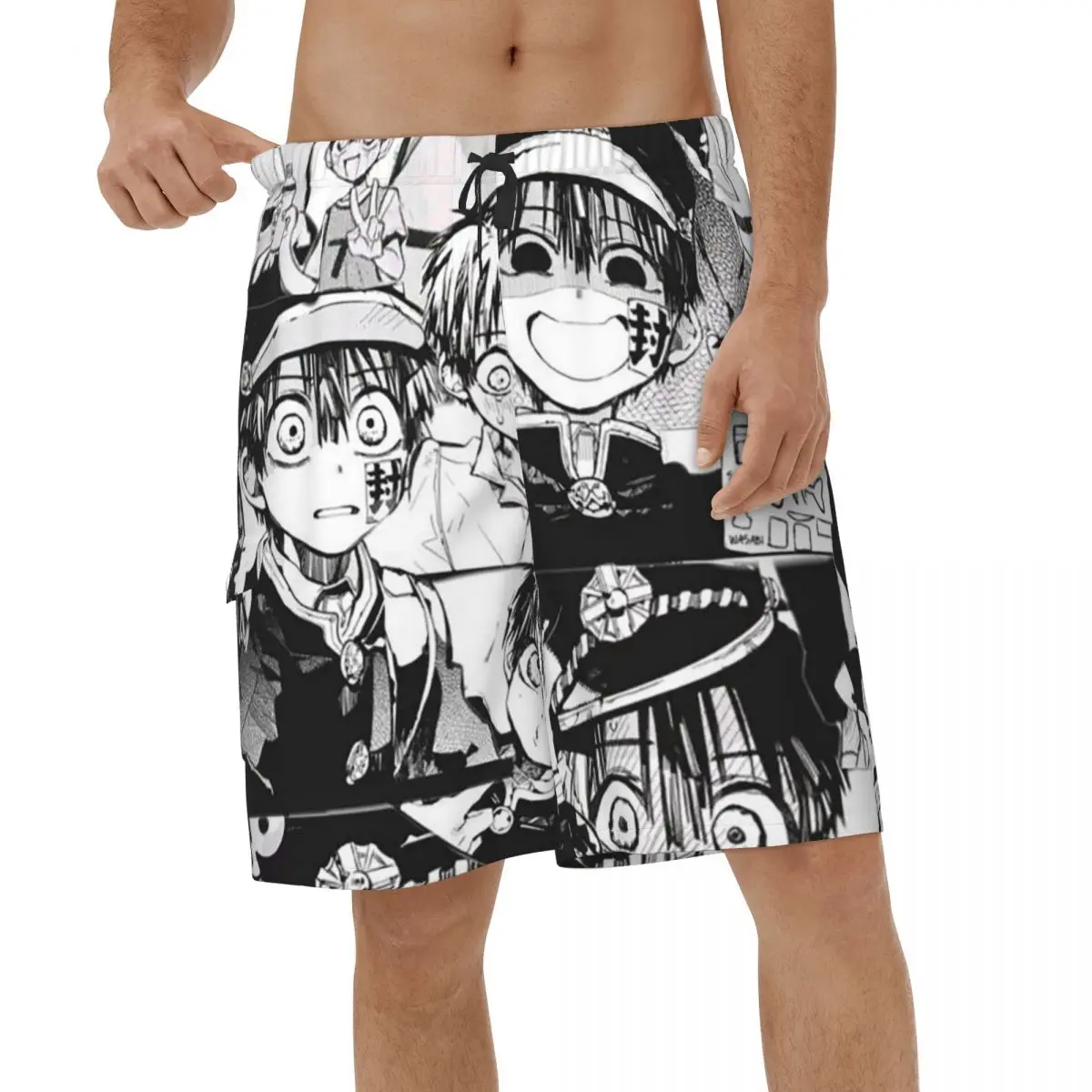 

Летняя мода Jibaku Shounen Hanako Kun мужские пляжные шорты спортивные шорты для доски серфинга аниме Купальники Дышащие Короткие брюки