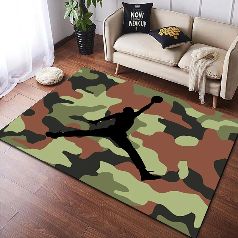 Basketball Sports Silhouette texture Art Carpet for Living Room Rugs Camping stranger things Picnic Mat Anti-Slip Rug Yoga Mat