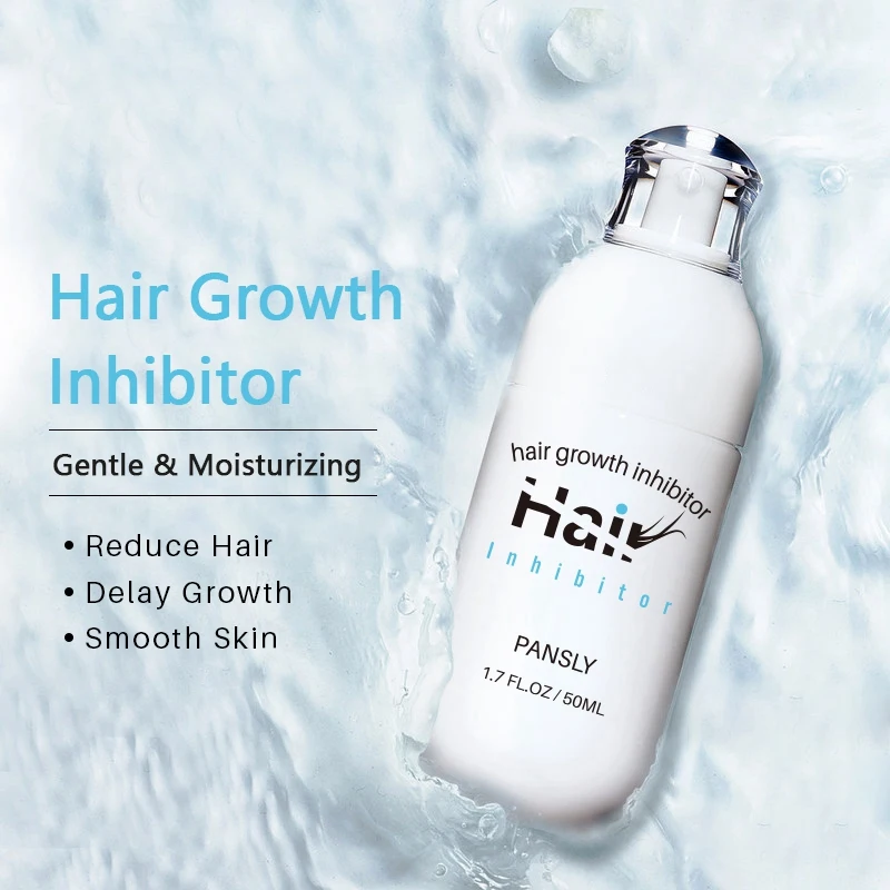 

2X PANSLY Hair Growth Inhibitor Facial Removal Cream Spray Beard Bikini Intimate Face Legs Body Armpit Painless 50Ml