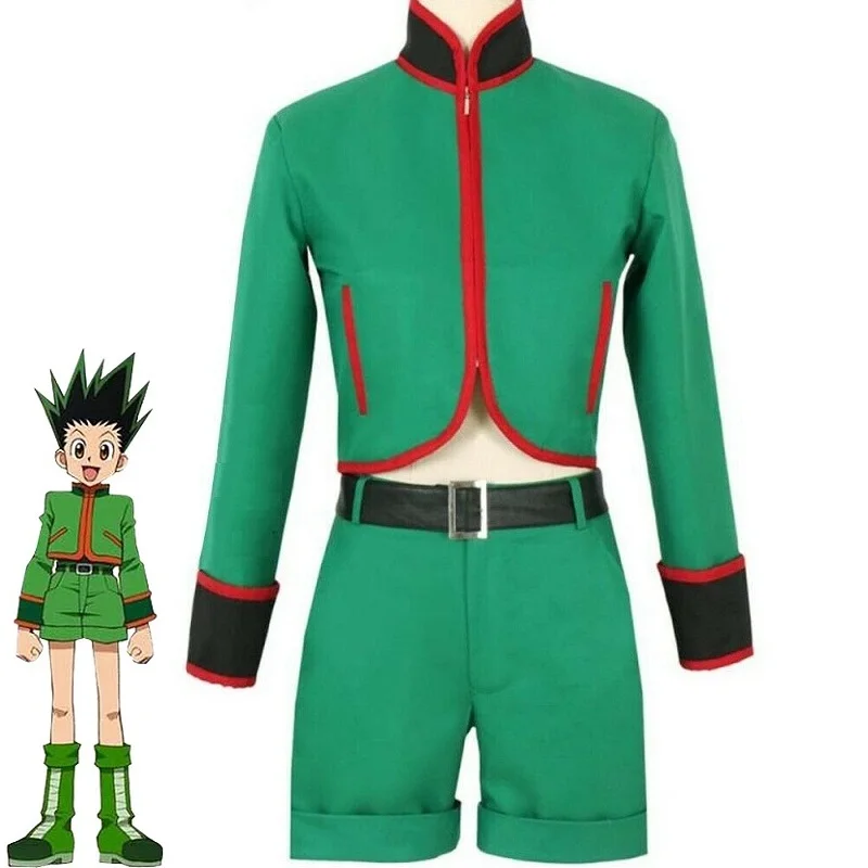 Костюм для косплея из аниме Hunter x Gon Freecss зеленый костюм Хэллоуина рождественской