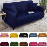Blue Sofa Covers for Living Room Elastic Armchair Chaise Longue Couch Cover 1 2 3 Seater L Shape Furniture Protector for Home