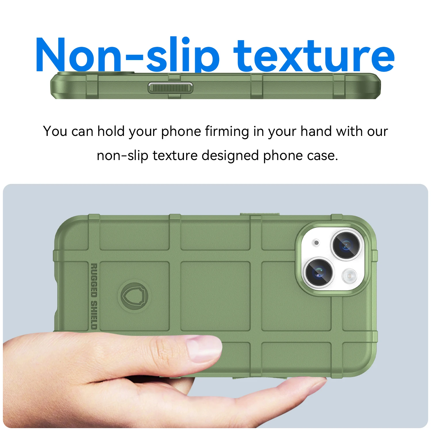 Green Rugged Shield Shockproof Armor Case For iPhone 14 Plus Protection Case Back Cover