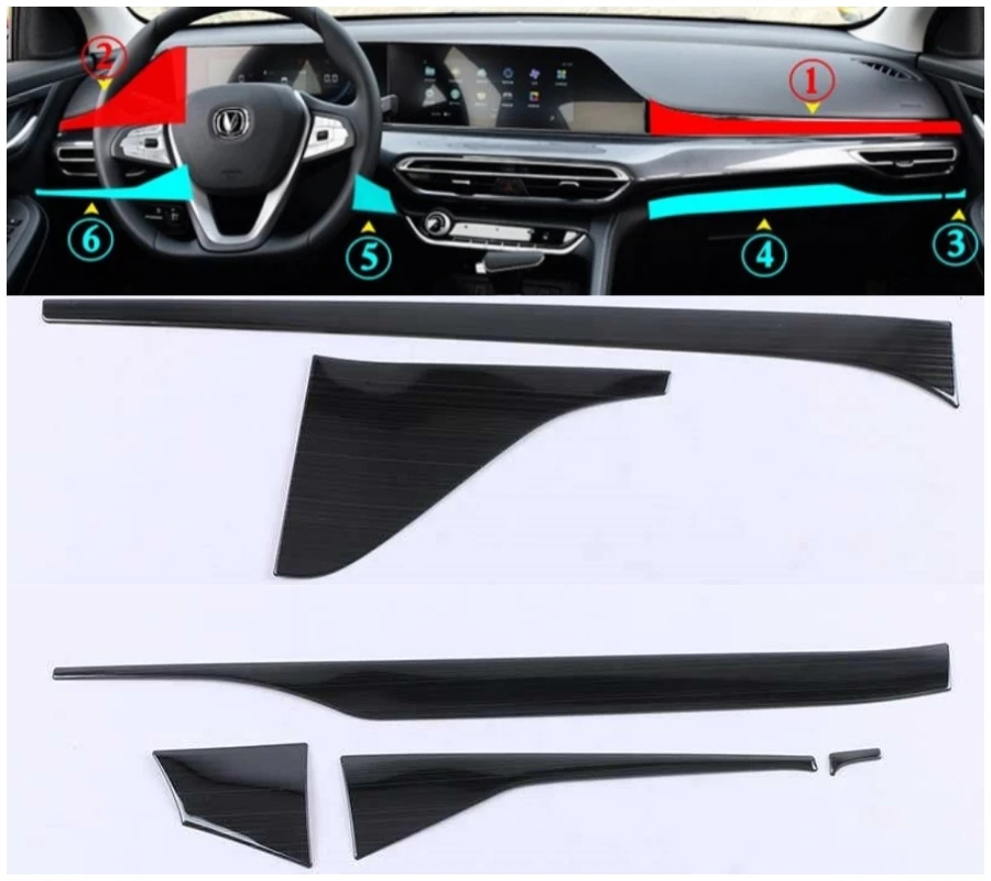 

Для Changan Eado Plus 2020 2021 2022, левый руль, аксессуары для интерьера, наклейки с центральным управлением, декоративные детали, крышка подстаканника