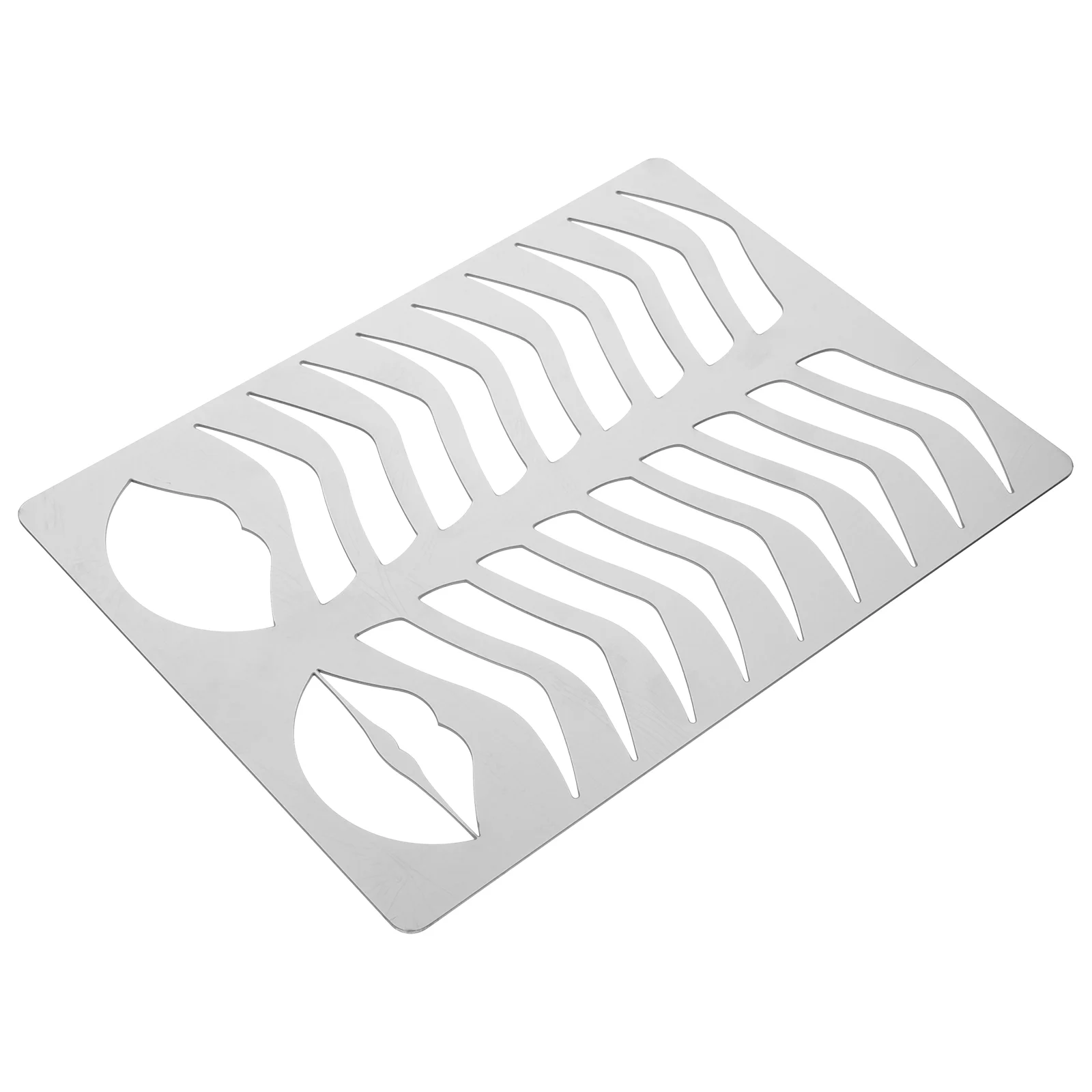 

Mold Eyebrow Draw Board Makeup Practice Accessory Stencil Trimming Lip Metal Drawing Shaping Template