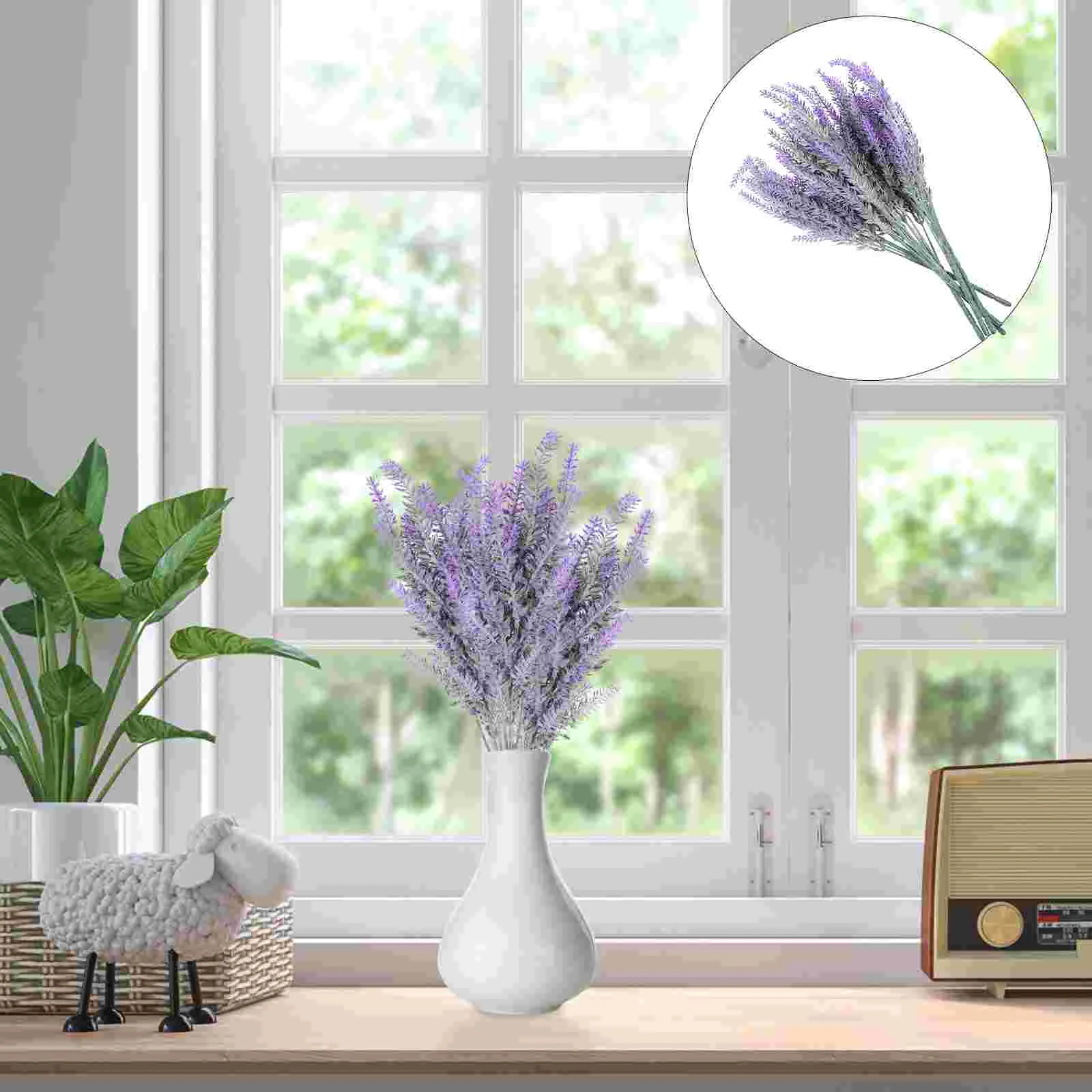 

Lavender Flowers Fake Artificial Faux Flower Bouquet Purple Stemsoutdoorbundles Prop Wedding Arrangement Bouquets Silk