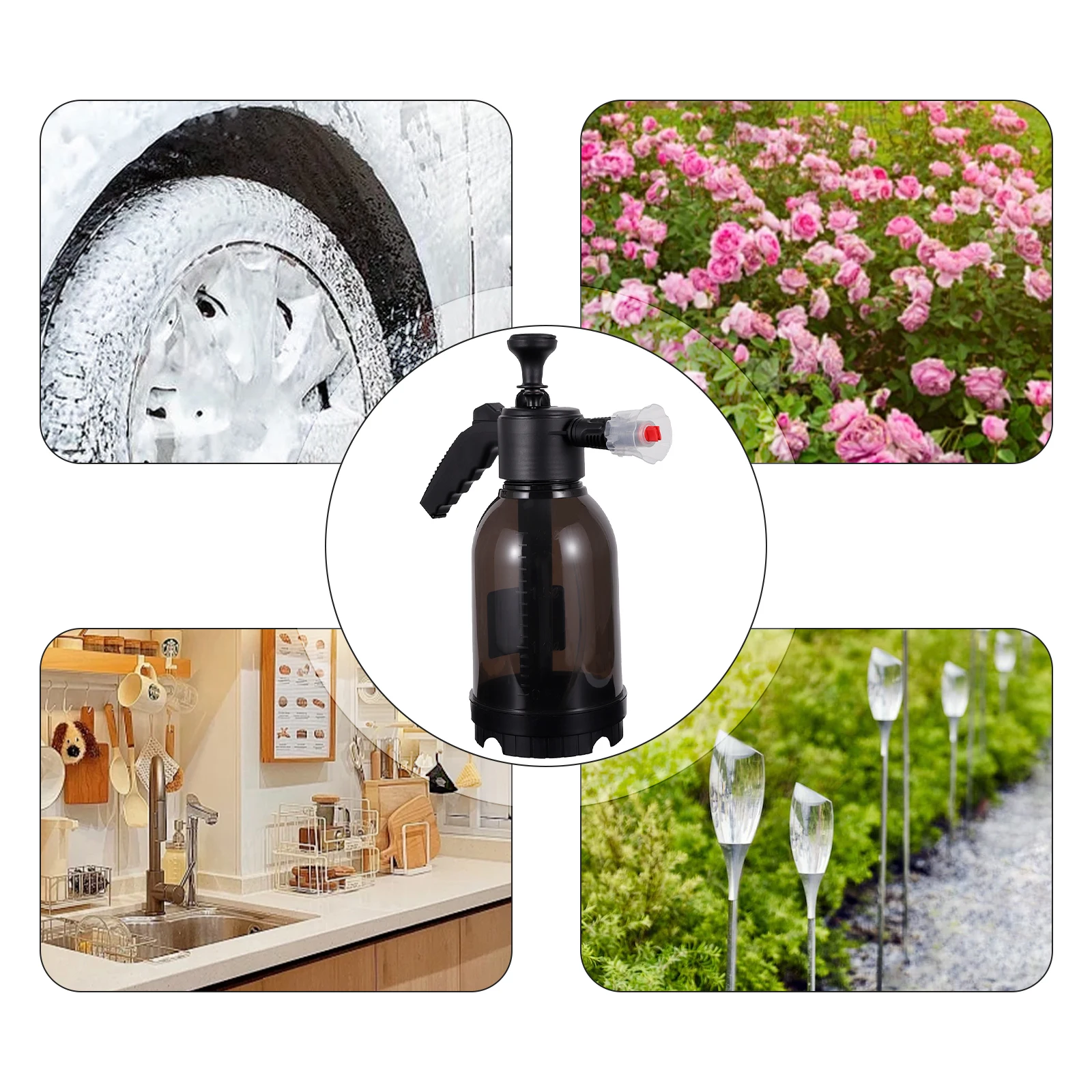 2л бытовой садовый распылитель для полива ручной пены под давлением с клапаном