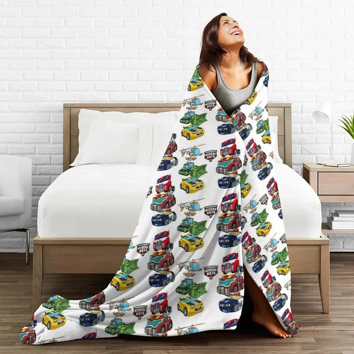 Трансформеры спасательные боты Vechicles одеяло мягкое теплое Фланелевое покрывало