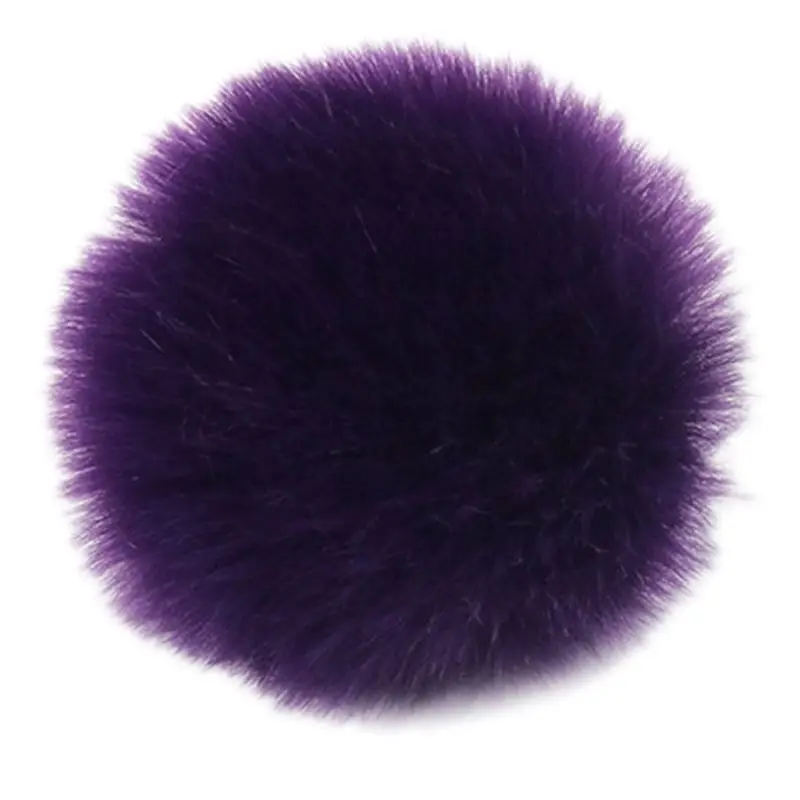 

2Pcs/Set 14 Colors 8cm DIY Fluffy Pompom Ball With Elastic Loop Rainbow Solid Color For Knitting Hat Shoes Scarves Bag Handbag