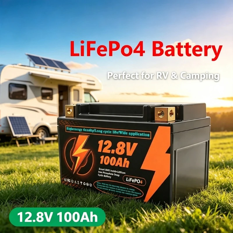 Фото Аккумулятор LiFePO4 12В 100Ач с элементами класса А, с BMS 100А, поддержка последовательного и параллельного подключения, литиевая батарея, 4000+ циклов глубокого разряда №1