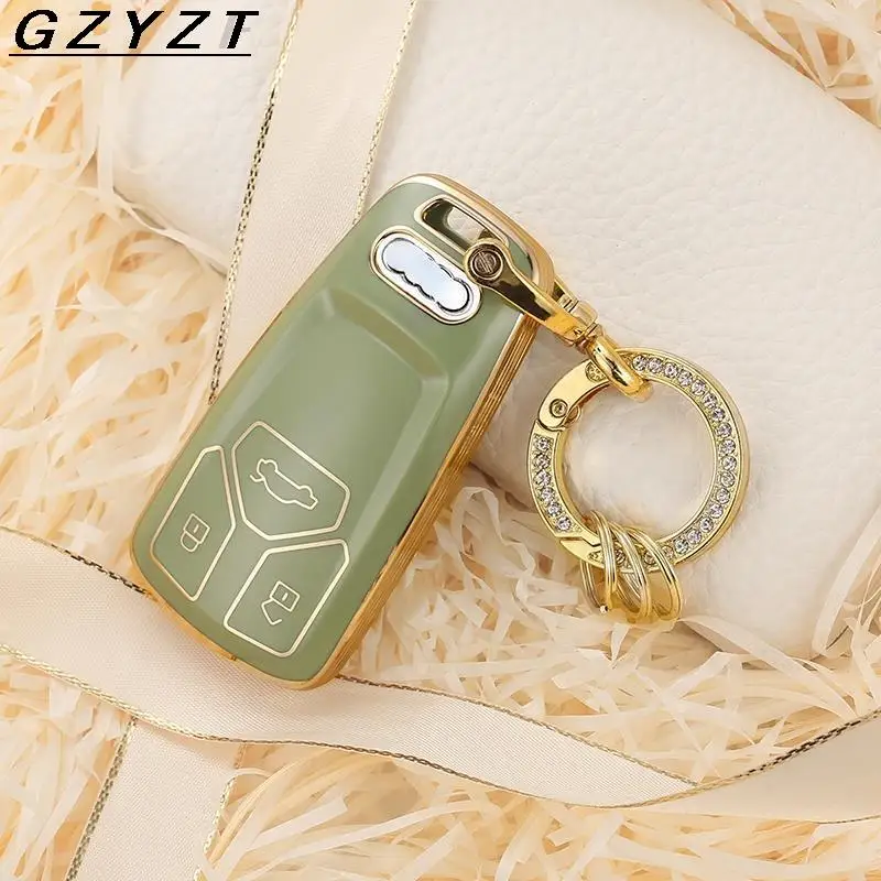 

TPU Car Key Remote Cover Full Case Protector Shell for Audi A6 A5 Q7 S4 S5 A4 B9 Q7 A4L 4M TT TTS RS 8S 2016 2017 2018 Styling