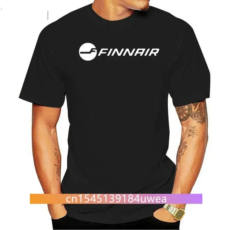 Hot Sale Fashion Finnair Vintage Logo Finnish Airline T-Shirt Casual Tee Shirts
