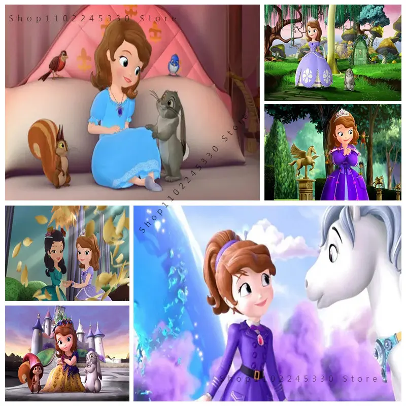 

Картина на холсте Disney Sofia The First Мультяшные персонажи плакаты и принты украшение для дома настенное искусство современный декор для гостиной