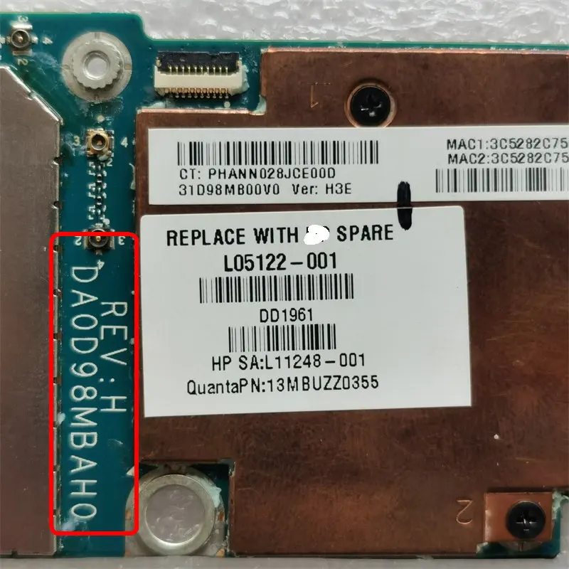 Быстрая доставка материнская плата DA0D98MBAH0 для ноутбука HP Envy X2 съемная 12-E Гарантия