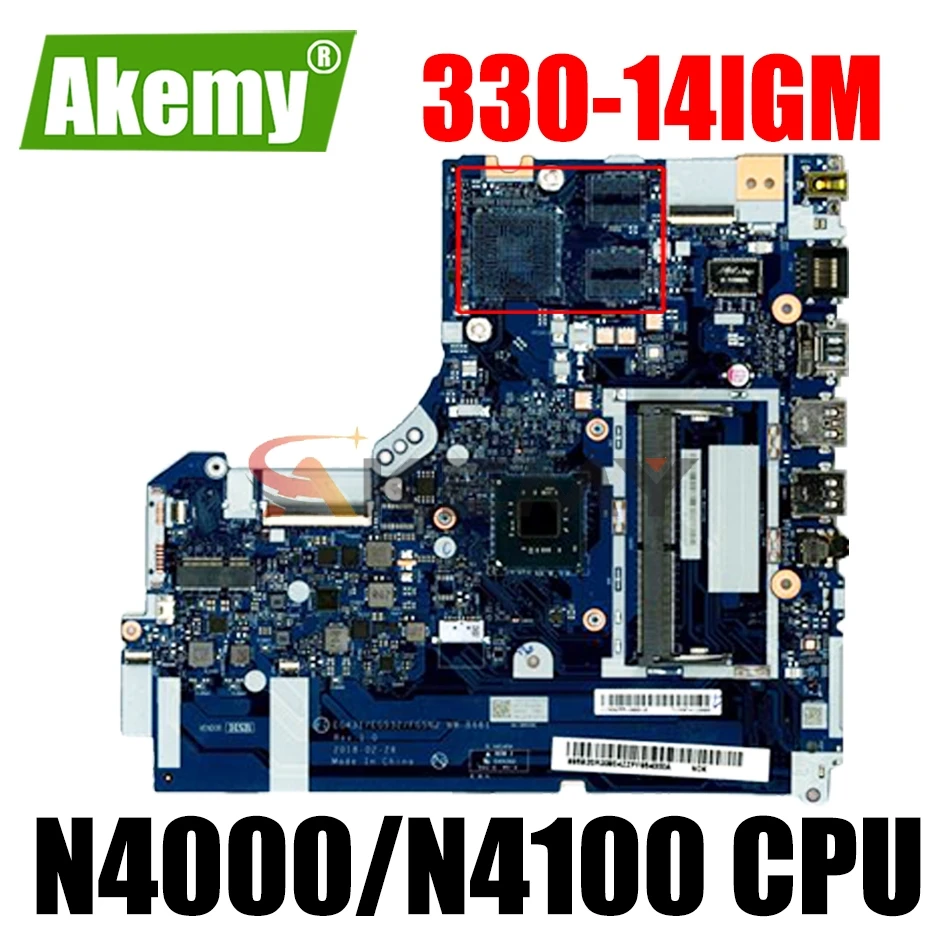 

For Lenovo ideaPad 330-14IGM Laptop Motherboard EG431 EG532 NM-B661 With N4000/N4100 CPU 100% fully Tested