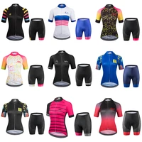 womens professional short sleeve cycling jersey sets 20d gel pad mtb clothing conjunto feminino ciclismo maillot mujer summer