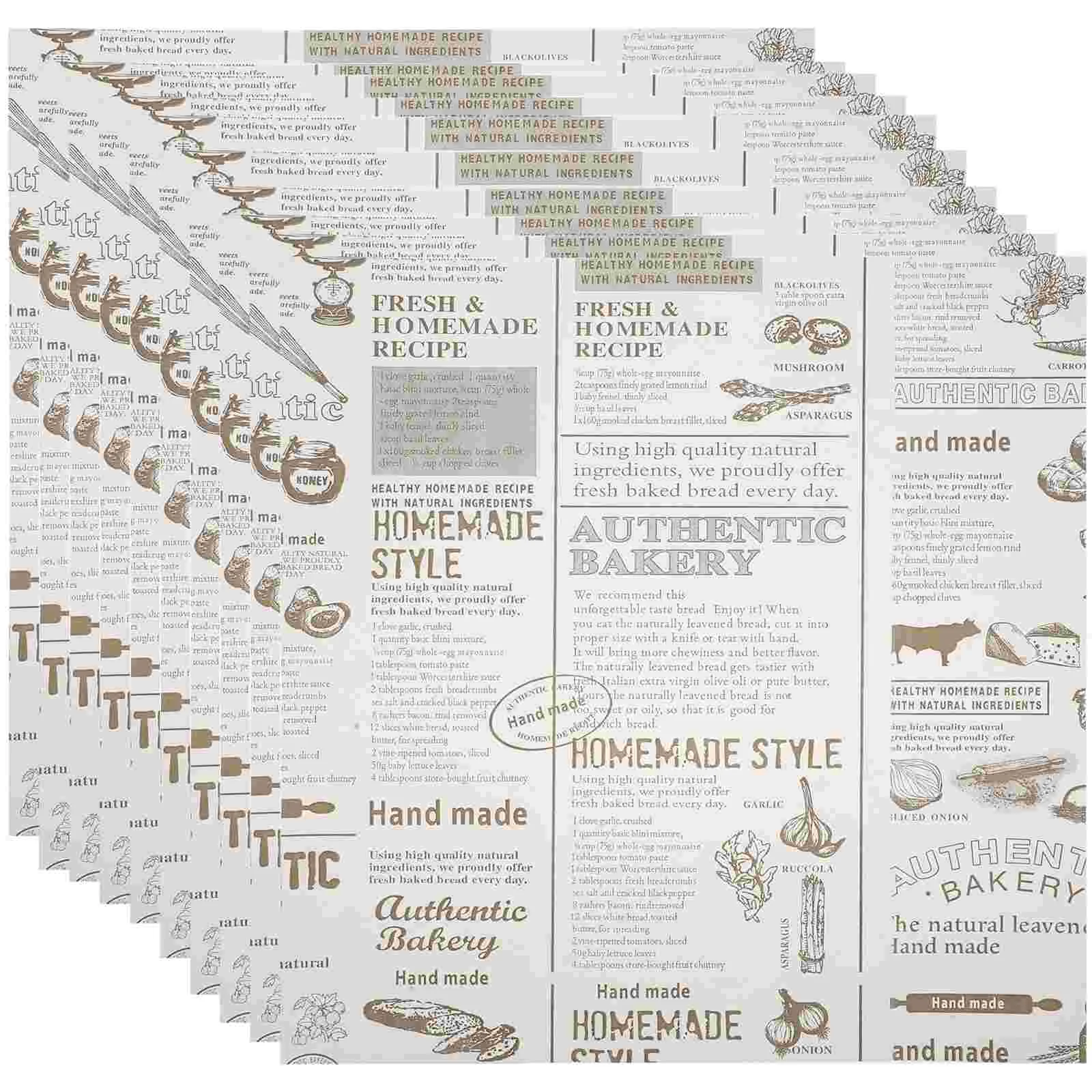 

Burger Paper Decorative Baking Household Cake Grease-proof Food Wrap Mat Oil Poof