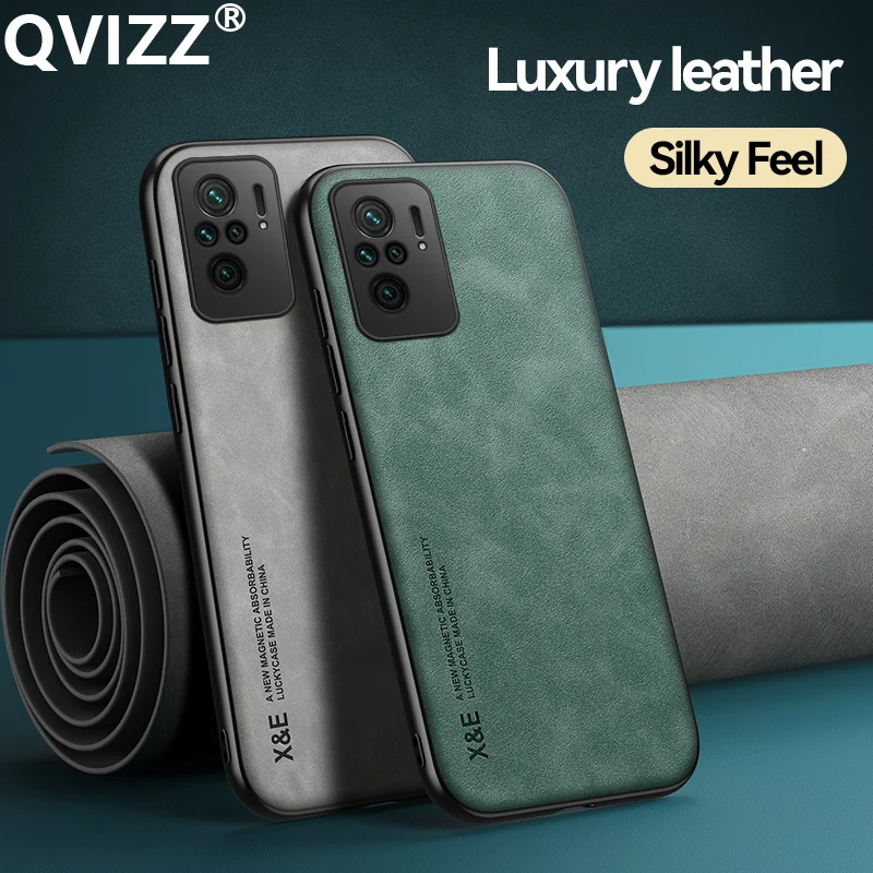 

Luxury Leather Case for Xiaomi Redmi Note 10 9 8 Pro Max Matte Car Magnetic Companion Silicone Phone Cover for Redmi Note 10S 9S