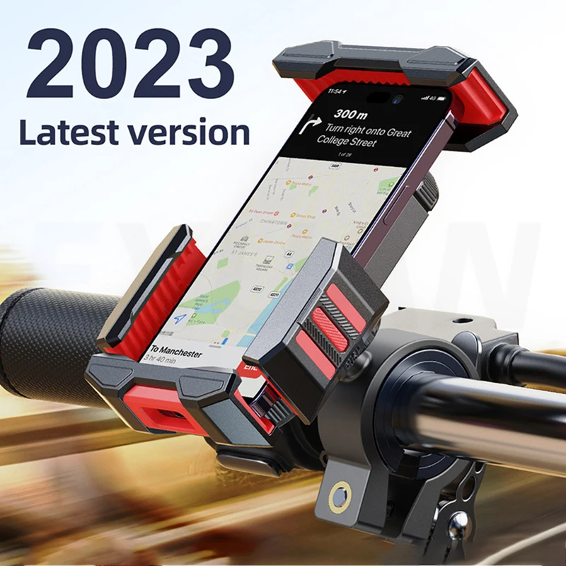 

Universal Motorcycle Phone Holder Bicycle Quakeproof Metal Motorcycle Phone Mount with Vibration Dampener for Motorcycle Bike