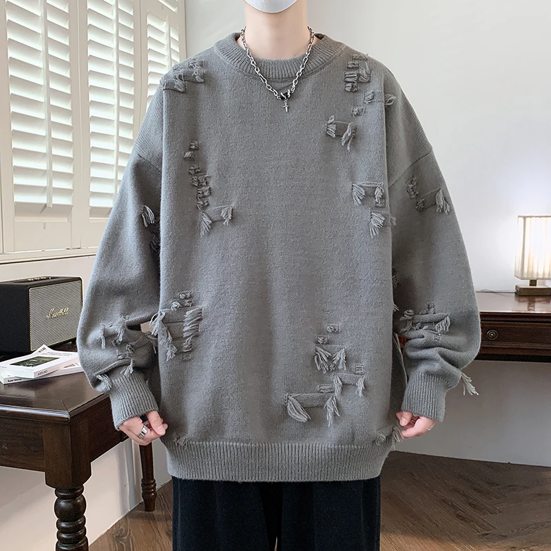 Новинка Осень-зима 2024 модные повседневные мягкие теплые мужские свитера