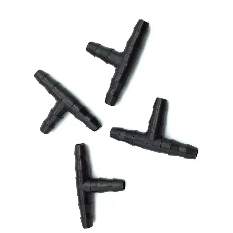 

2022200 Pcs Barb Tee Connector Drip Connection 1/4 Inch Hose Garden Lawn Watering Irrigation 4/7 Mm Hose Connector