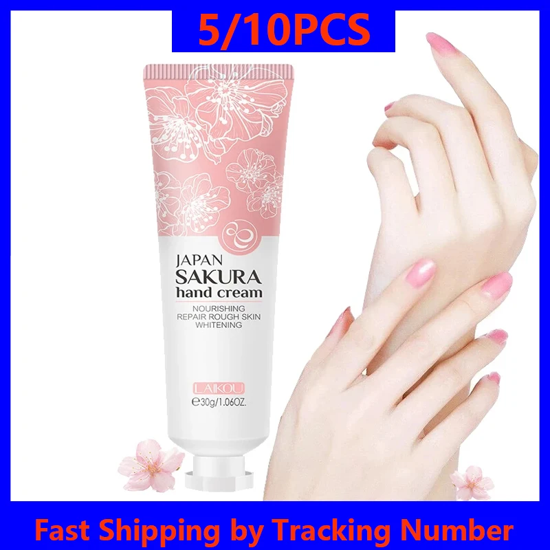 

5/10 PCS Japan Sakura Hand Cream Moisturizing Anti-chapping Repair Soften Skin Whitening Hand Cream Winter Anti-crack Skin Care