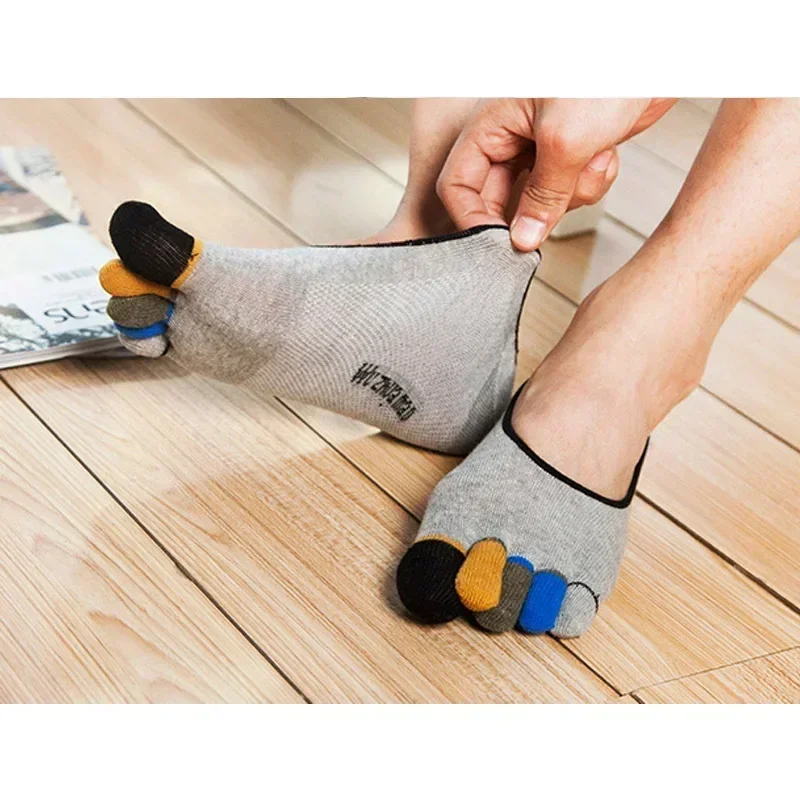 Носки мужские с низким вырезом хлопок черные кофейные синие серые летние DDS099