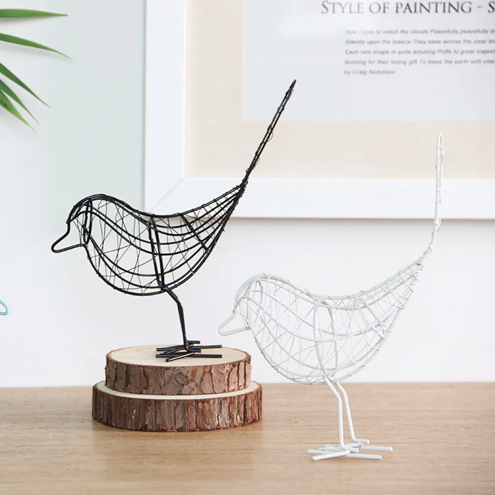

Simple Creative Hollow Iron Bird Figurines Vintage Metal Animal Crafts Ornament Wedding Decor Photo Prop Gifts Home Decoration