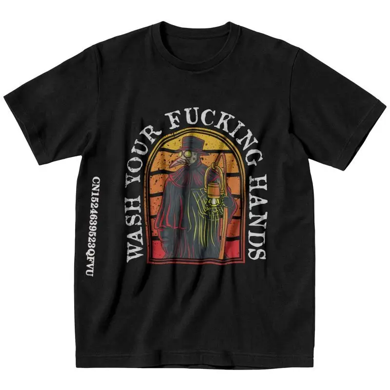 

Plague Doctor Trust Me I'm A Doctor Tshirts For Men Premium Cotton Tshirt Fashion Tee Emo Clothes Halloween Black Death T-Shirt