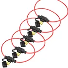 5 шт., водонепроницаемый чехол для мини-предохранителя в машину 12 в 30 А 18AWG