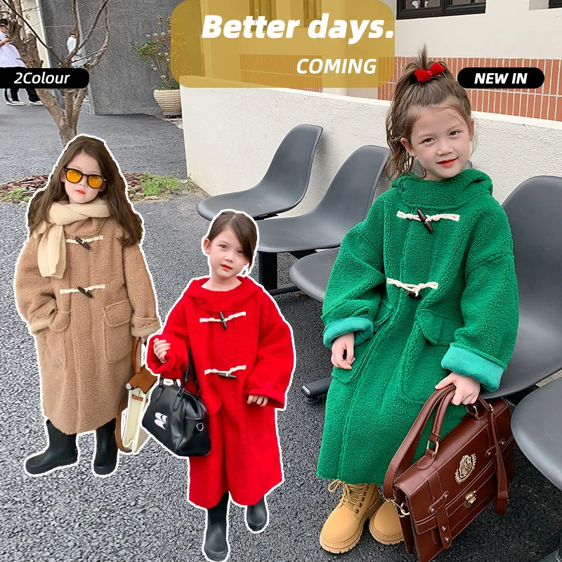 Купи 2023 Kids Long Winter Coat Girl Tweed Jacket Baby Trench Coat Boys Warm Windbreaker Fashion Children's Clothing Toddler Jacket за 1,688 рублей в магазине AliExpress