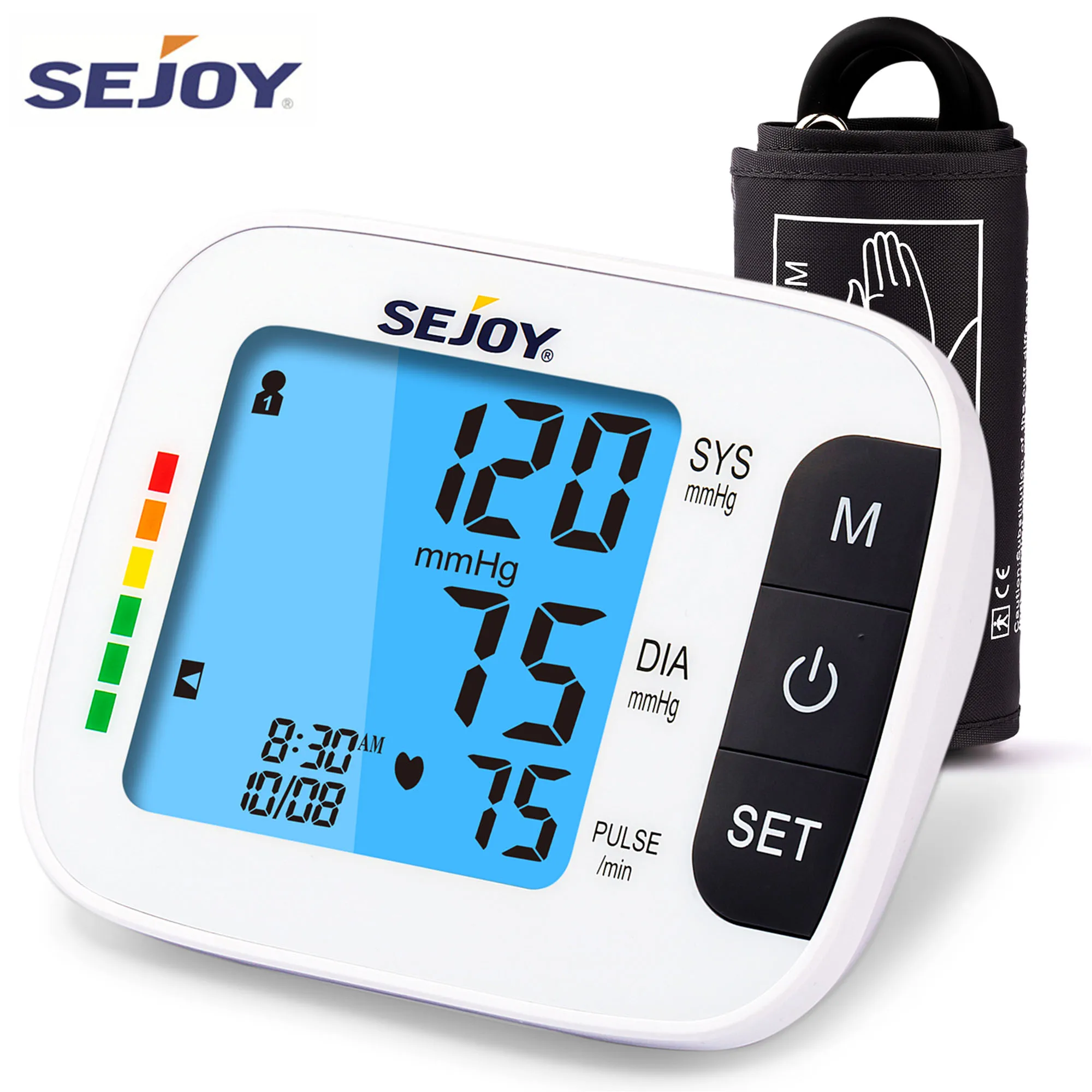 

Write Arm Blood Pressure Monitor Upper Automatic BP Cuff Machine with Backlit Display English and Spanish Talking for Home Use