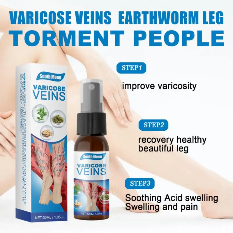 

Varicose Veins Soothing Spray Effectively Relieve Edema Earthworm Pain Swelling Phlebitis Angiitis Spider Leg Treatment Cream