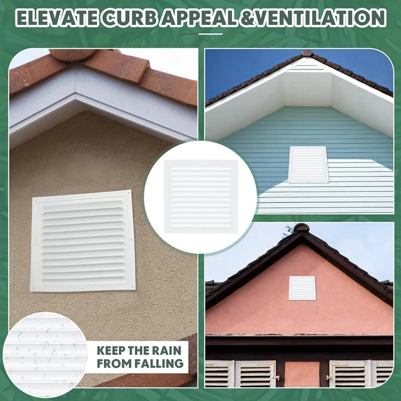 BEAU-2Pcs чердак вентиляционные отверстия алюминиевые настенные металлические с