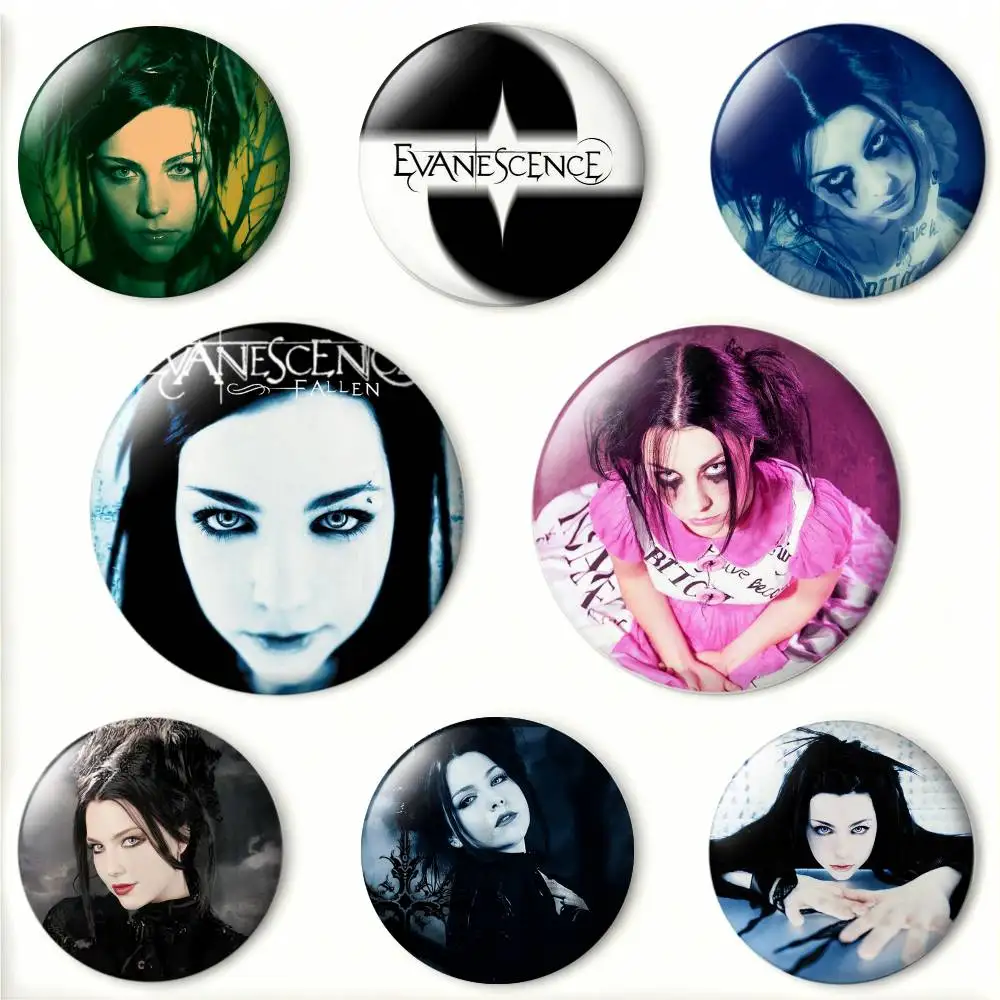 Фото Значки E-Evanescence Fallen A-Amy Lee, круглые, 25, 32, 44, 58, 75 мм, для фанатов, коллекционеров, подарки друзьям, броши, сувениры №1