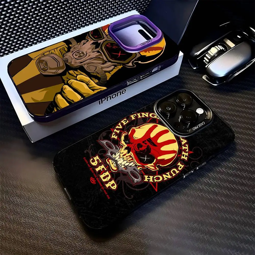 Фото Популярный чехол для телефона F-Five Finger Death Punch, цвет серебристый, для iPhone 17 16 15 14 13 12 11 Pro Max Plus №1