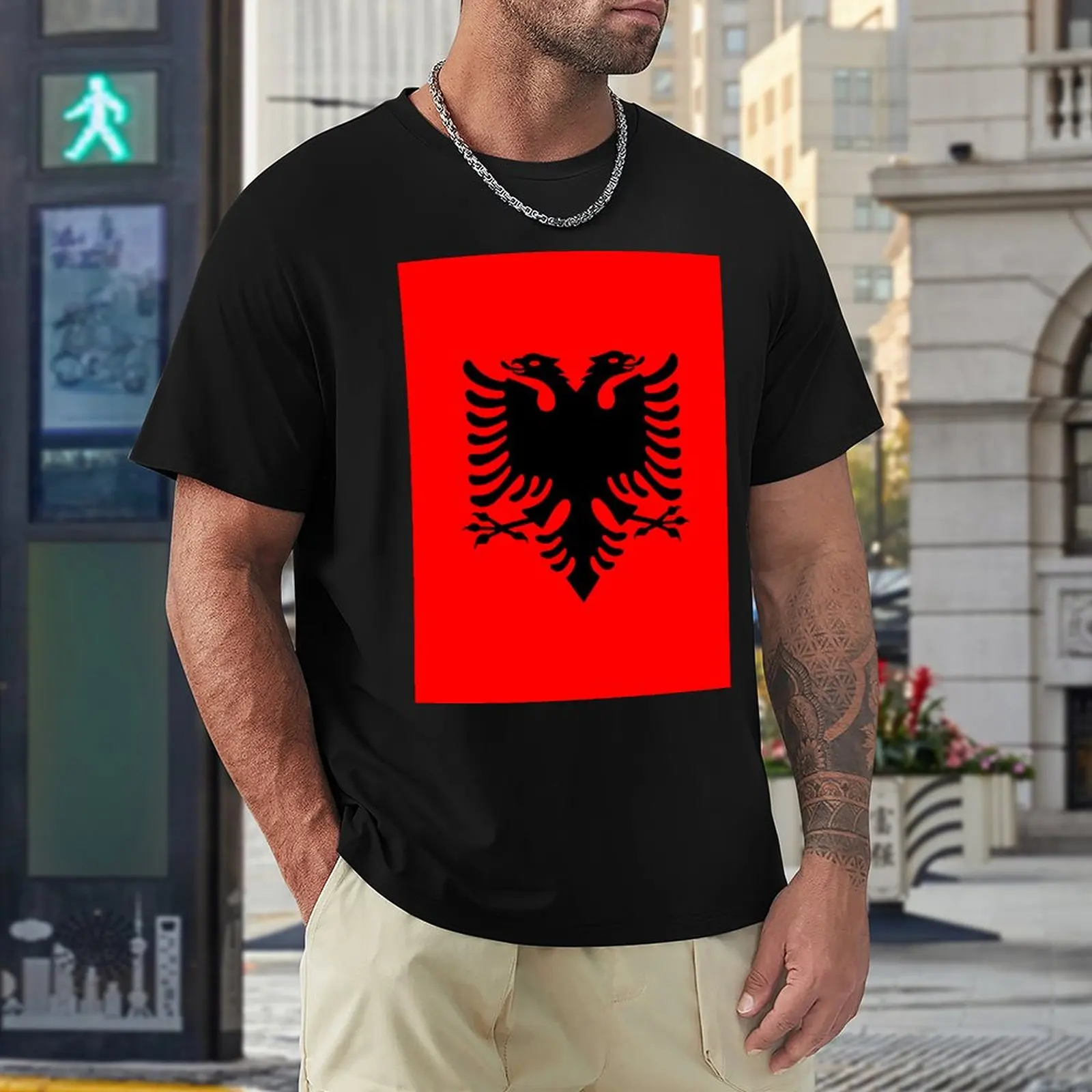 

Unique Albania Flag T-shirts High Quality Travel Eur Size
