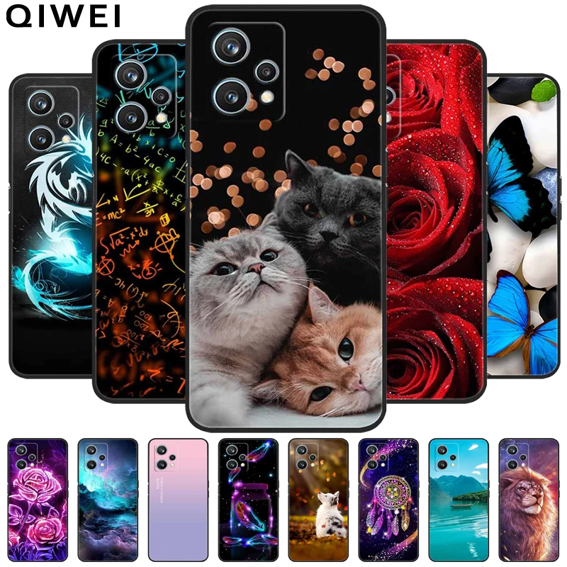 

Мягкий силиконовый чехол для Realme 9, Модный черный бампер из ТПУ, чехлы для Realme 9 4G, чехол для телефона s на Realme9 2022, защитный чехол