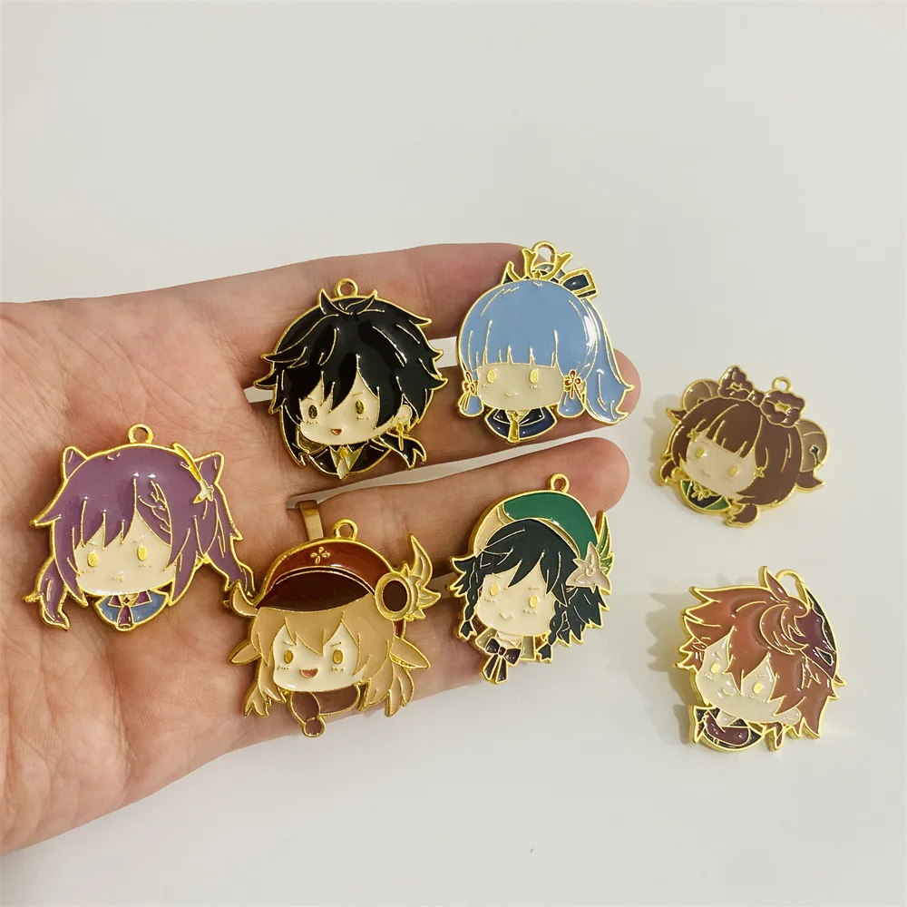

Game Genshin Impact Brooches Venti Zhongli Anime Metal Badges for Men Lapel Pin Women Accessories Cute Bag Decorative Pins Gifts