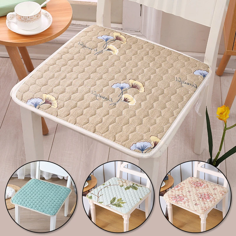 

1PC Seat Pads Square Tied Rope Seat Cushion Chair Cushion Sofa Mat Chair Pad Pastoral Floral Stool Seat Cushion