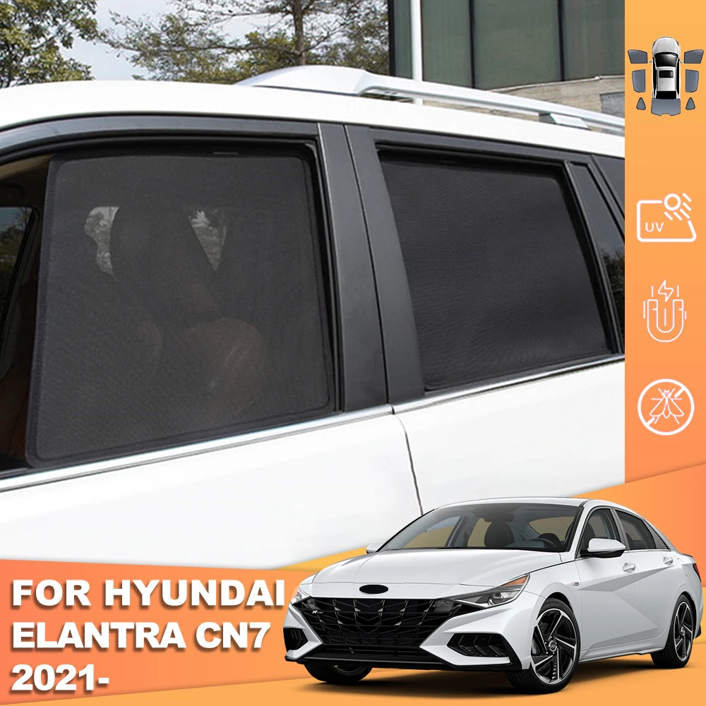 Фото Для Hyundai Elantra 2021 2022 2023 2024 Avante CN7 автомобильный солнцезащитный козырек на заднюю сторону детского окна солнцезащитный козырек на переднее лобовое стекло козырек №1
