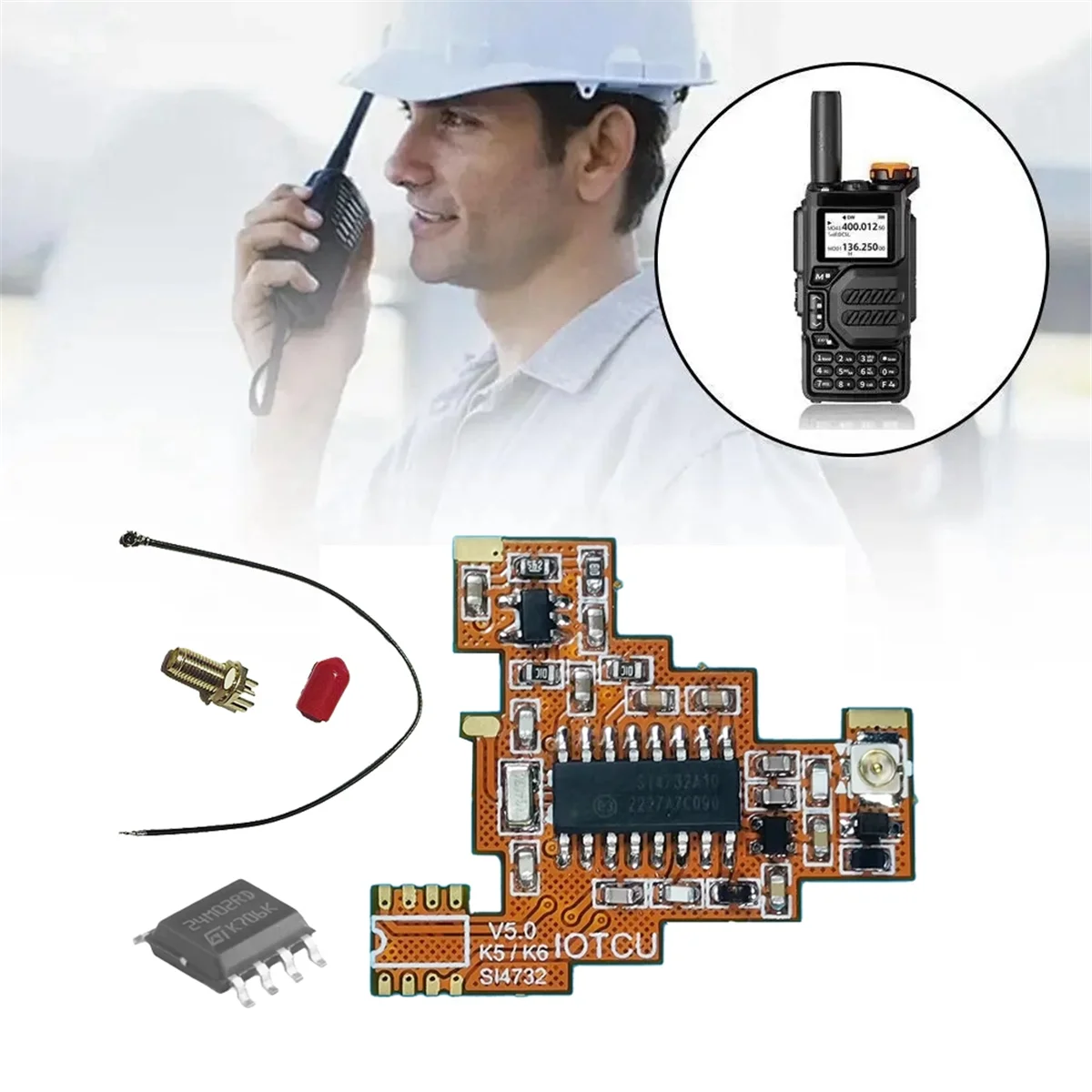 SI4732 V5.0 FPC модуль + чип 2 м для Quansheng UV K5 K6 HF коротковолновый полнодиапазонный