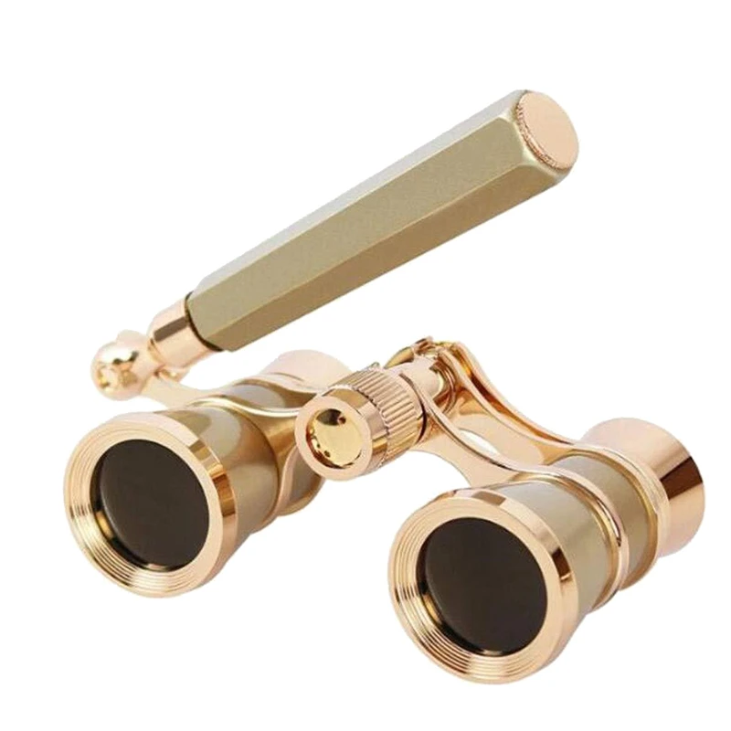 

Retro Optical All-Metal Binoculars/3X25 With Handle For Drama Watching Mirror/Ladies Watching Show Binoculars