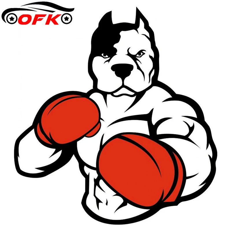 

Personality Creativity Pitbull Dog Polite People Soldier Boxer Car Sticker Funny Car Stickers and Decals Cover Scratches,15*15cm