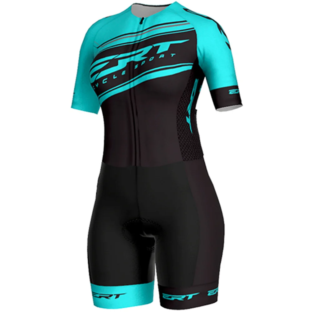 

ERT Racing Women's Cycling Skinsuit Summer Short Sleeve Pro Bicycle Jumpsuit Macaquinho Ciclismo Speedsuit Mtb RoadBike Clothing