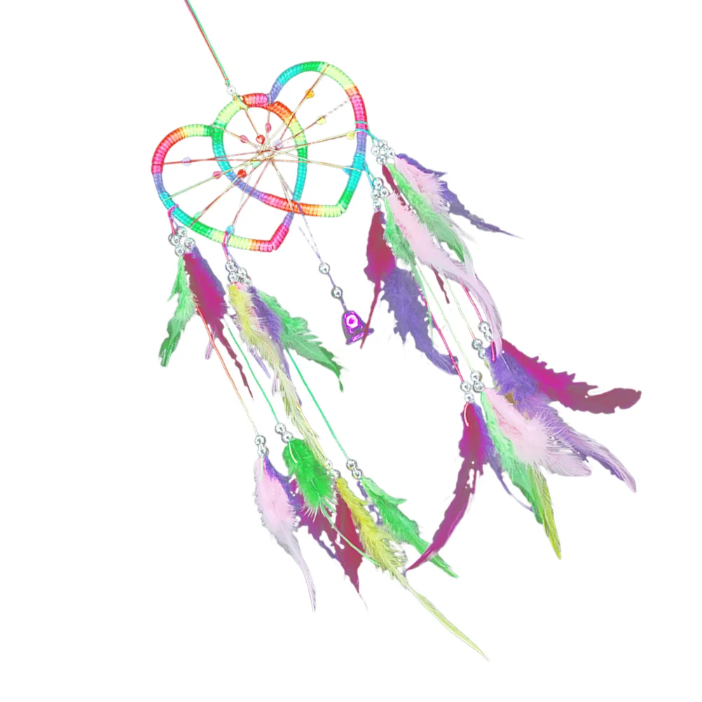 

Dream Catcher Catchers Large Hanging Heart Hoops Handmade Pom Decor Wall Day Dreamcatchers Cars Big Dreamcatcher Bedroom Wolf